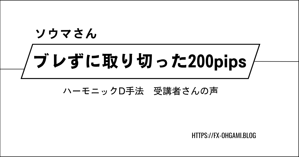 FXチャート上で環境認識から決済までを一貫して行う無裁量トレードの象徴的なビジュアル（ハーモニックD手法）